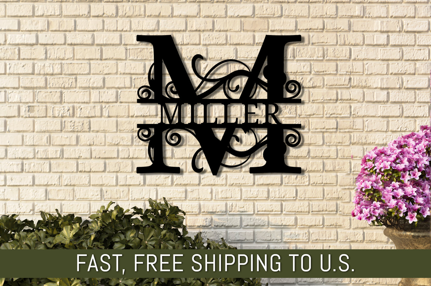 Metal Monogram Sign Personalized Family Name Sign Housewarming Gift Personalized Gift Personalized Metal Sign Custom Metal Sign