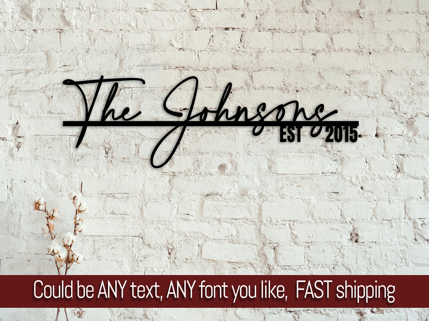 Custom Metal Sign | Established Family Name Sign