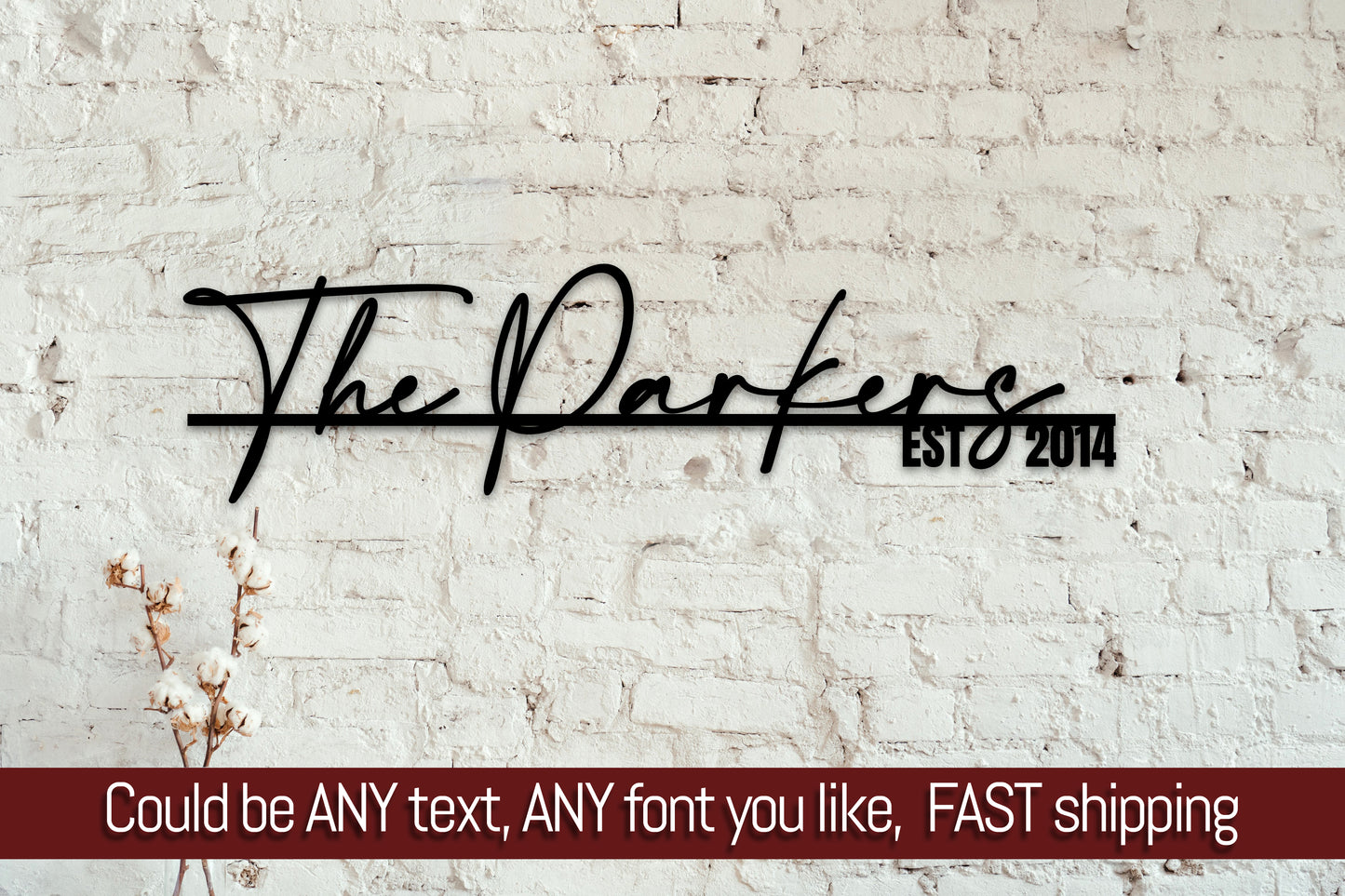 Metal sign personalize Personalized gift Custom metal sign Established date sign Metal family name sign Established Sign