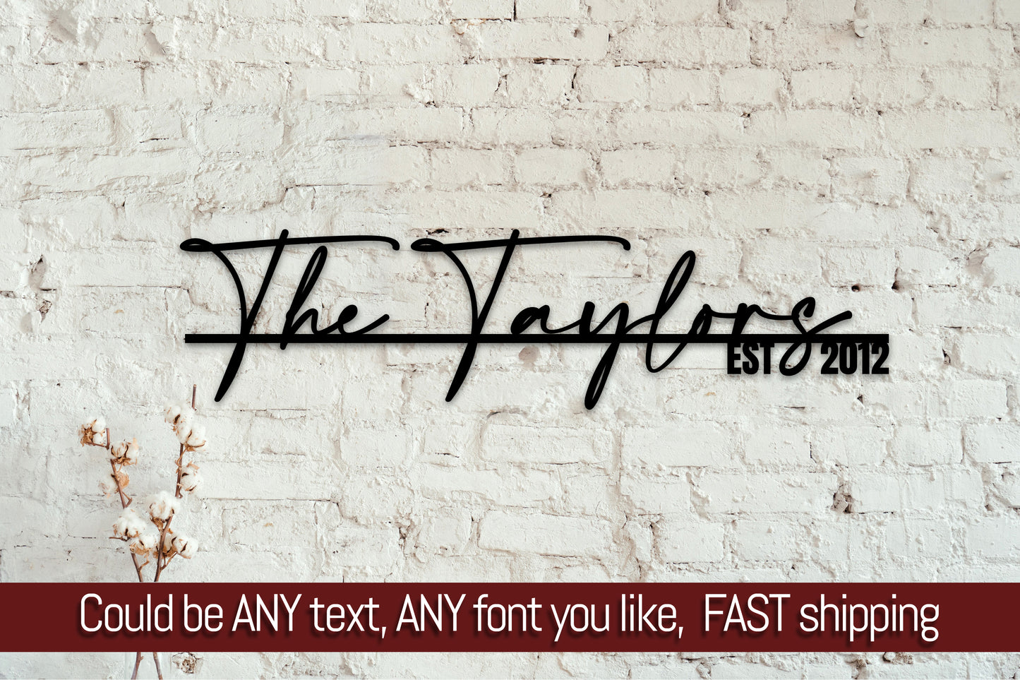 Metal sign personalize Personalized gift Custom metal sign Established date sign Metal family name sign Established Sign