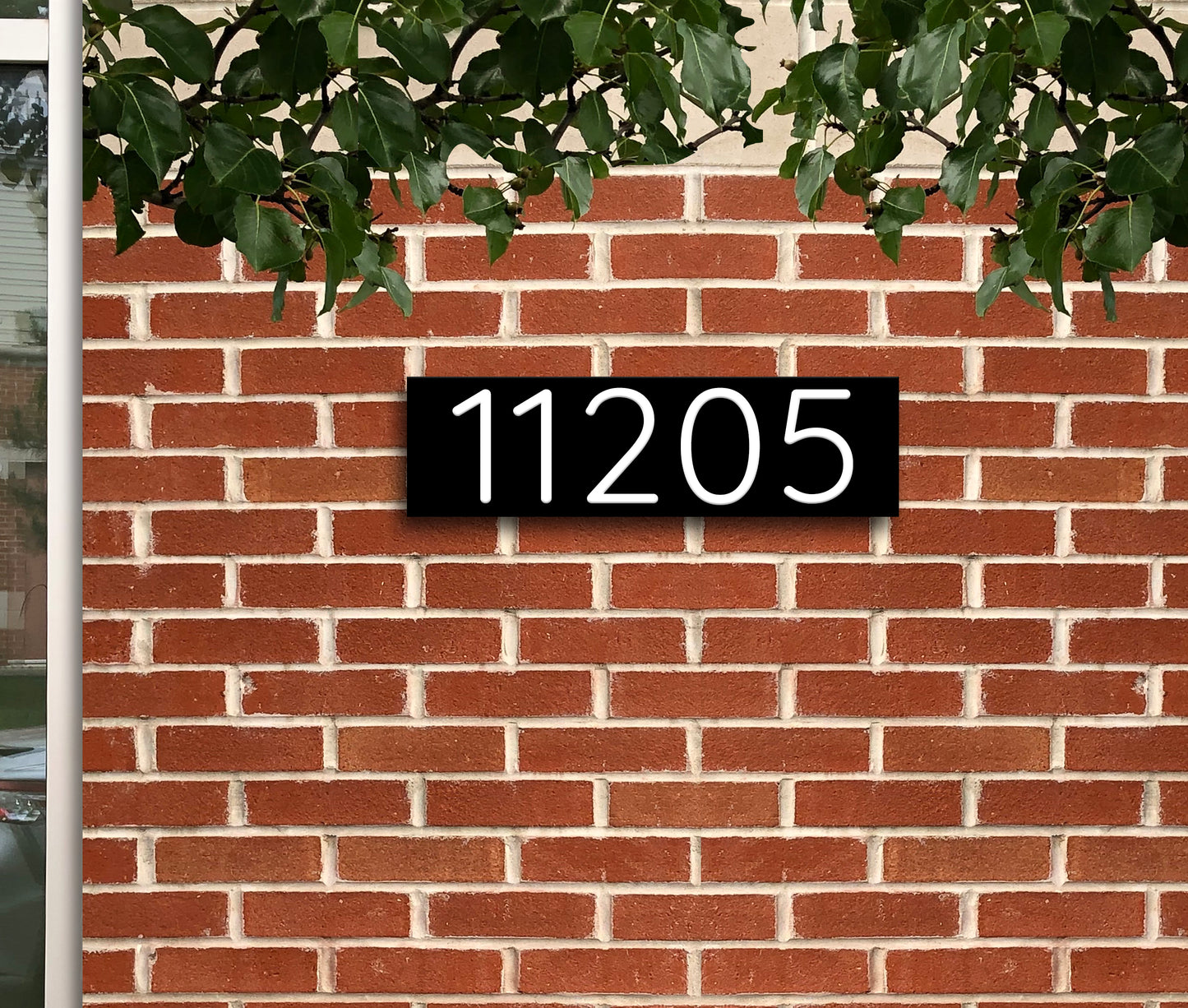 Modern House Number Plaque in Black and White