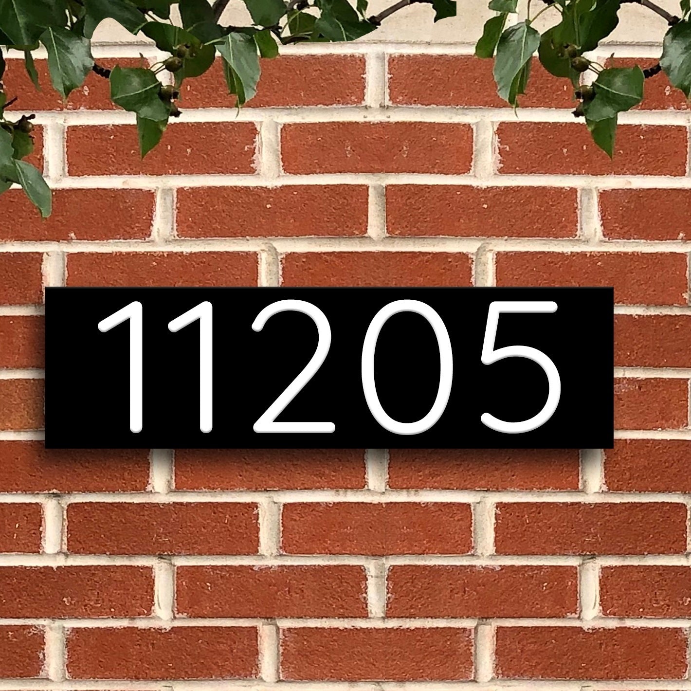 Modern House Number Plaque in Black and White
